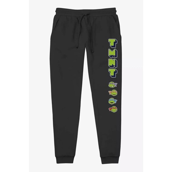 Teenage Mutant Ninja Turtles Turtle Power Jogger Sweatpants (XXL) Black Licensed - Picture 1 of 10